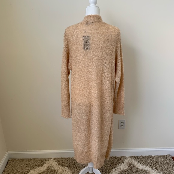 NWT Solutions Long Peach Knit Cardigan - Picture 4 of 6